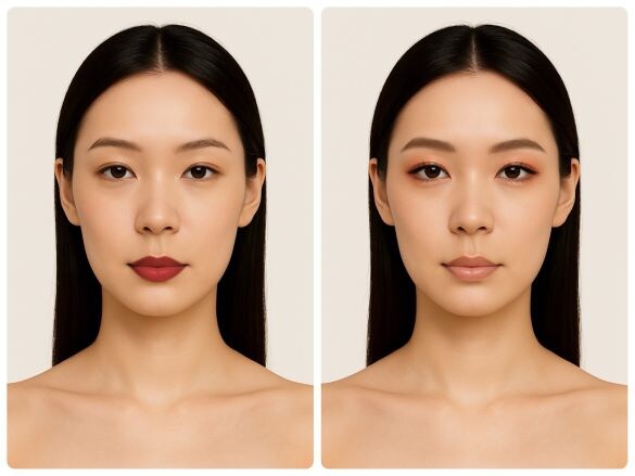  どちらが若々しく見えますか？