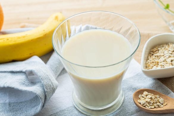 バナナとオーツミルク