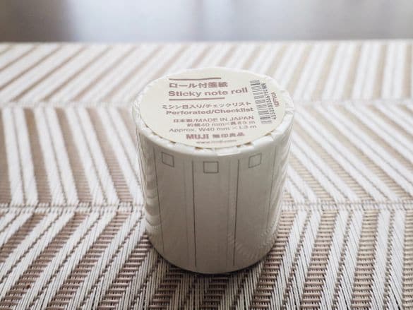 無印良品　ミシン目入りロール付箋紙