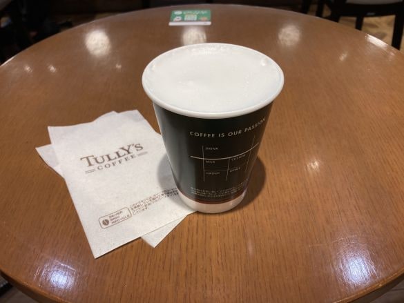  タリーズの『ミルク（ホット）／ショート』（税込420円）