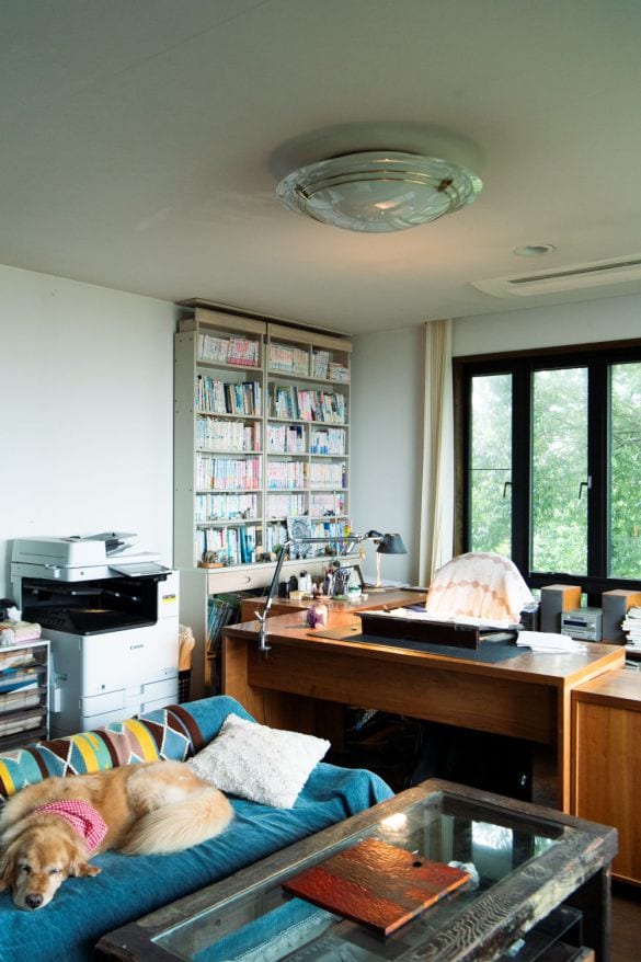  ソファにはワンちゃんが（撮影／砂原文）