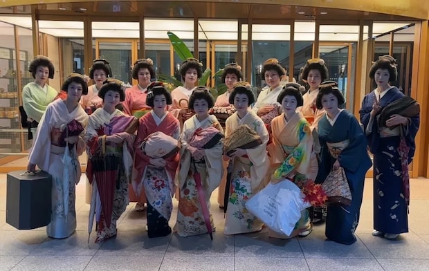  業界は縮小傾向にあるが、有馬芸妓の芸妓さんは陣容が豊富