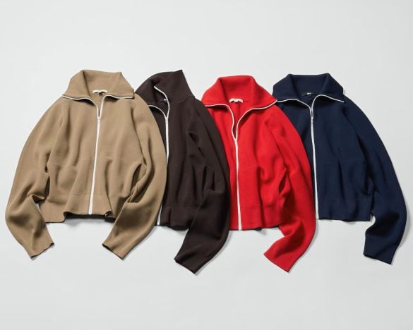 UNIQLO：C ミラノリブフルジップカーディガン（ユニクロ　オンラインストアより）