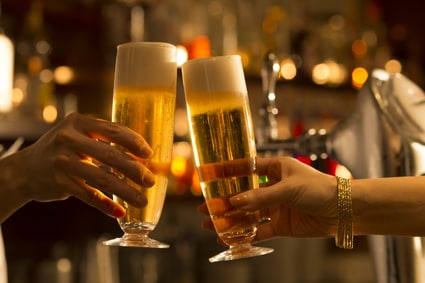ビールで乾杯