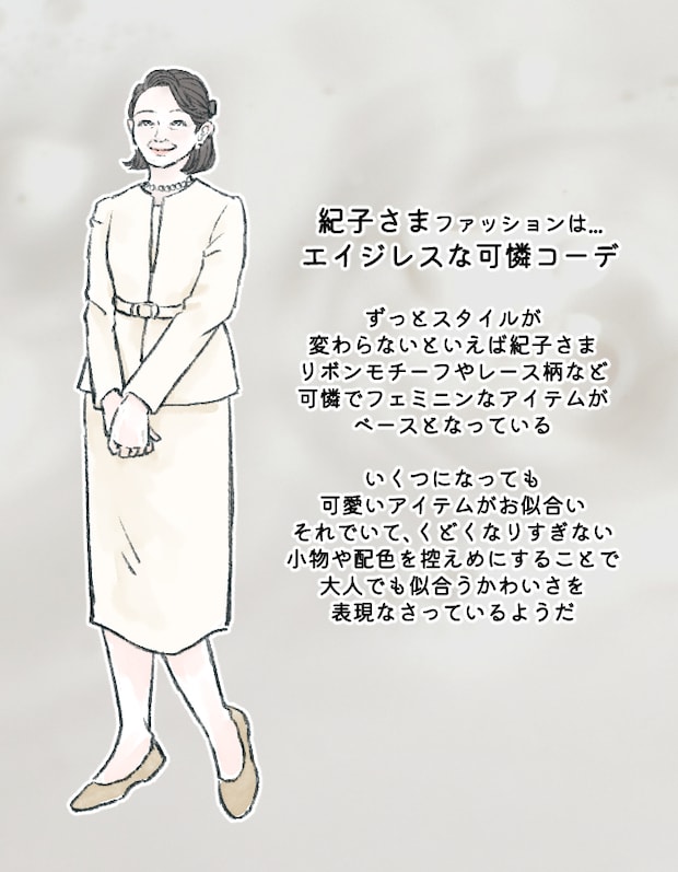 秋篠宮妃紀子さまの「可憐コーデ」