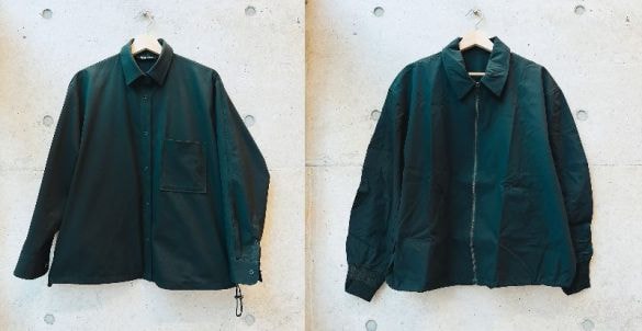  左：ユニクロのシャツジャケット、右：ファミマのジップアップジャケット