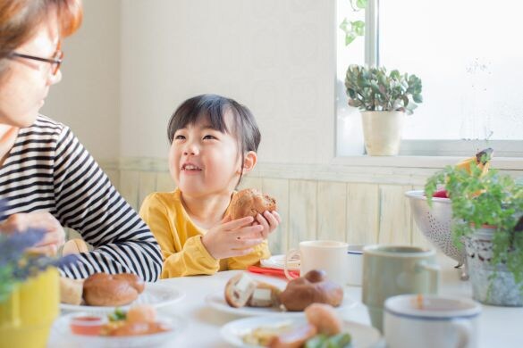 親子の朝食