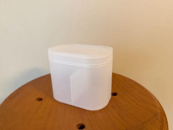 再生ポリプロピレン入りコットン　綿棒ケース　蓋付