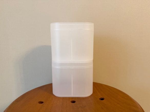 再生ポリプロピレン入りコットン　綿棒ケース　蓋付