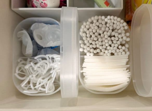  「綿棒ケース」導入後の洗面所2