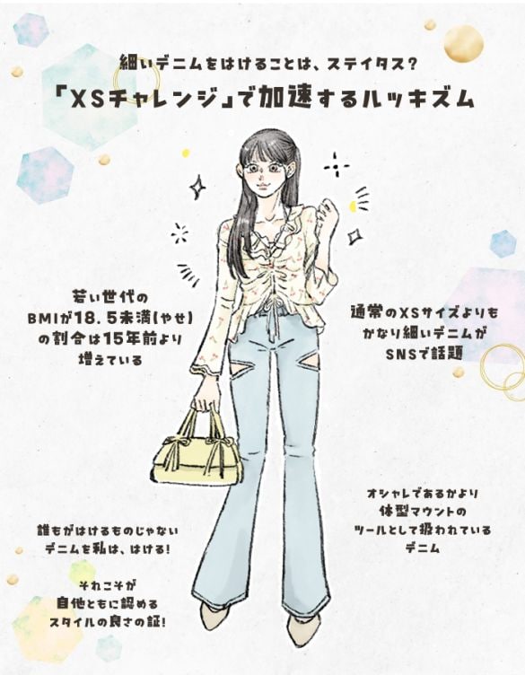 「XSデニムが入ったら勝ち」SNSで広がる“病的な細さマウント”、なぜここまで加速? 40代も他人事じゃない