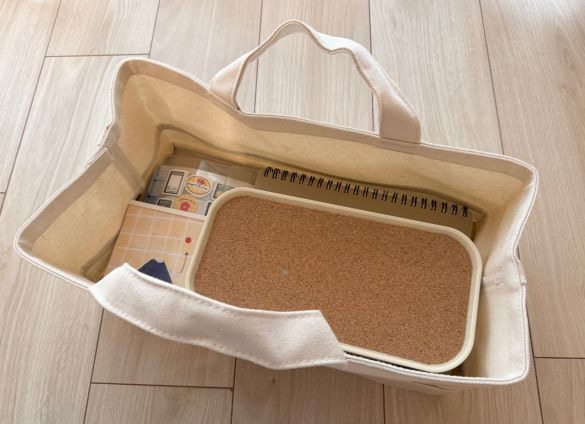 綿帆布 持ち手付ソフトボックス