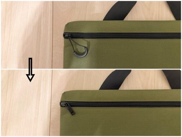 ジッパータブとファスナーの印象の変化