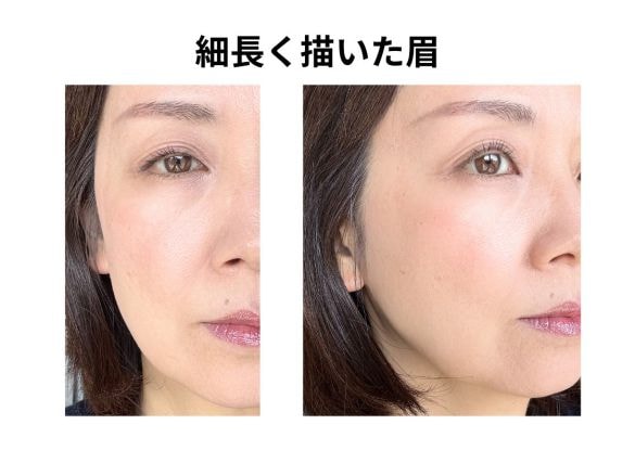 眉毛の形　細眉