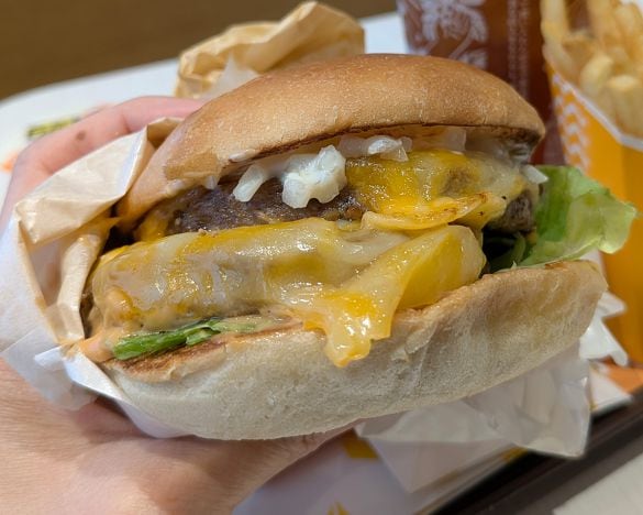 ダブル絶品チーズバーガー　単品890円～、セット1240円～