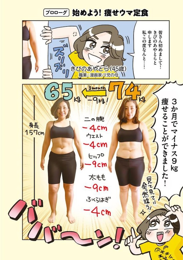 45歳でも3か月で-9㎏!痩せウマ定食ダイエット