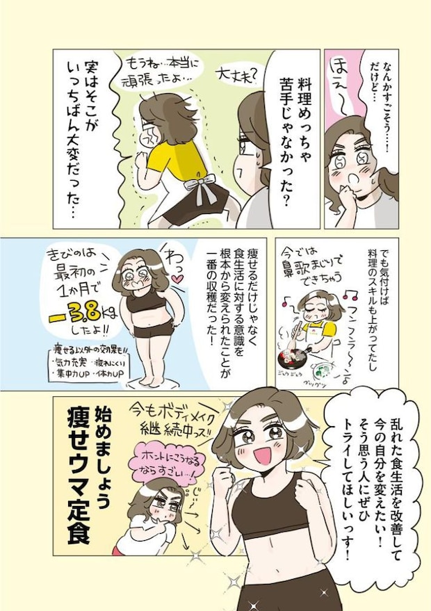 45歳でも3か月で-9㎏!痩せウマ定食ダイエット