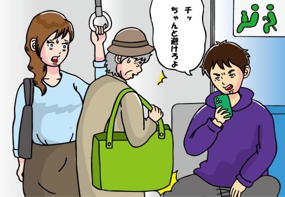 優先席で、高齢者に舌打ちする若者。誰も注意できずにいたら…近くにいた女性の「説教」が痛快すぎた
