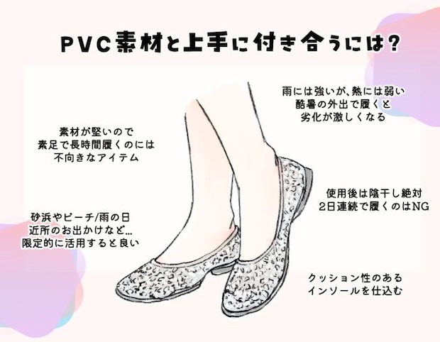 PVCサンダルの快適な履き方