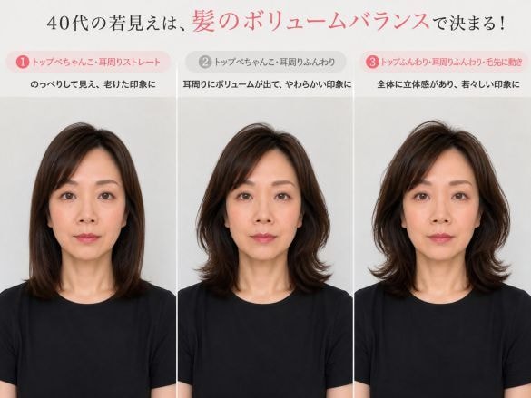 髪のボリュームバランス