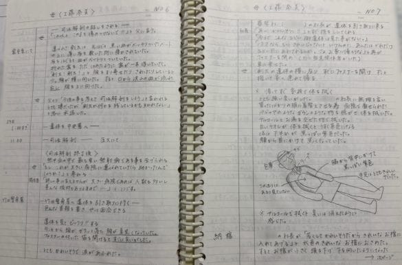  剣太さんが亡くなってからの経過を、母・奈美さんが書き留めた証言メモ