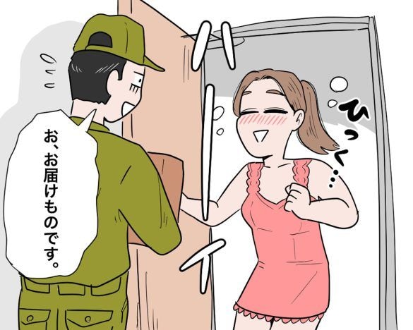 うっかりノーブラで玄関に出ちゃった!完全な“胸ポチ”状態に配達員もタジタジ/びっくり体験人気記事BEST