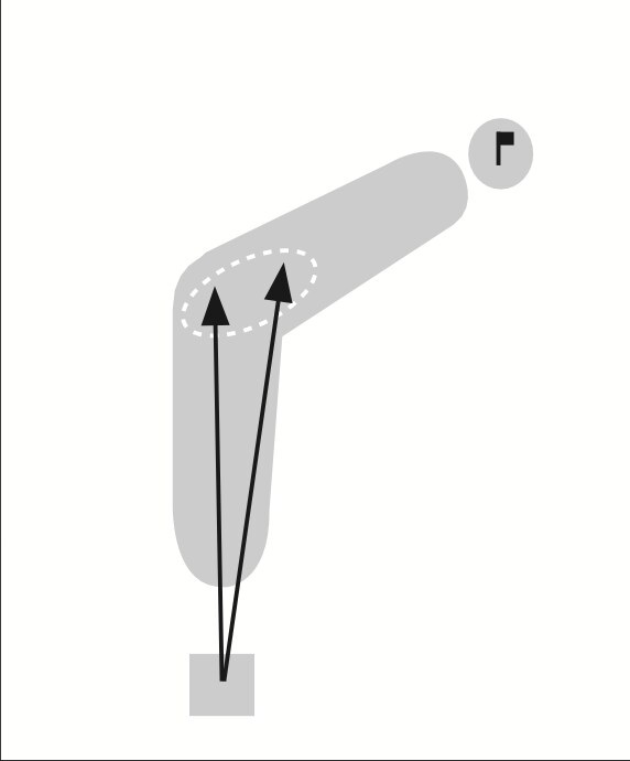 男子プロが”ドッグレッグホール”の攻略法を解説!「よく見てほしいのが…」