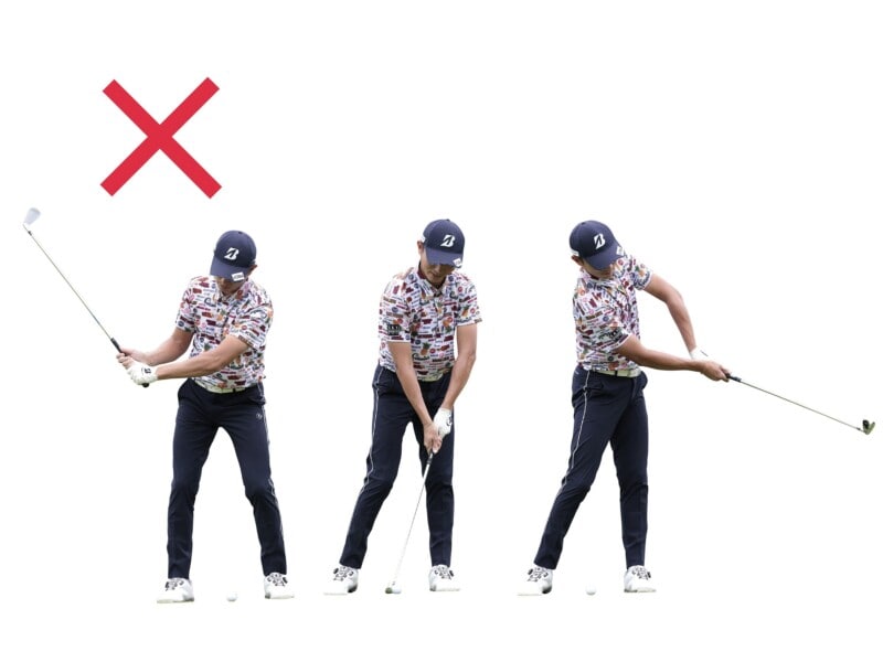 飛び系アイアンでは飛ばす意識よりも横から当てる意識が大事！