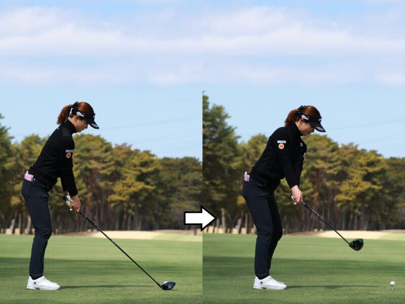 青木香奈子のスイングを解説！クラブに強烈に負荷をかける