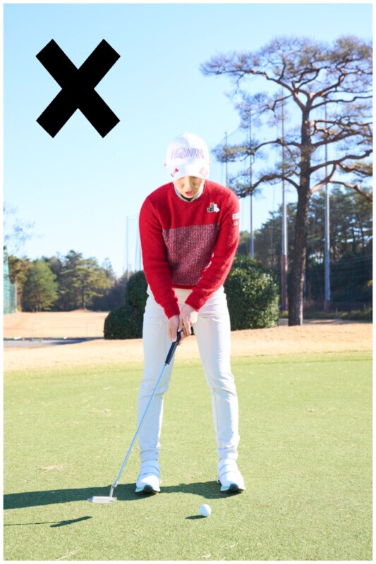 女子プロが教えるパット上達の秘訣！肩と腕の五角形をキープして打つ