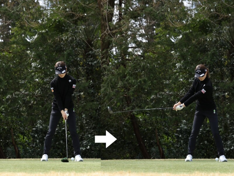 女子プロ3人の飛ばしメカニズムを解説!クラブを「走らせて飛ばす」