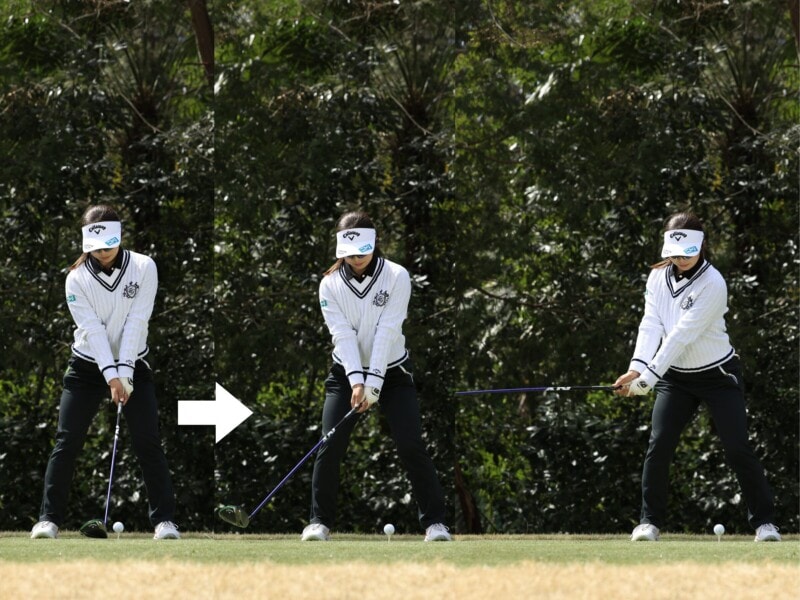 女子プロ3人の飛ばしメカニズムを解説！クラブを「走らせて飛ばす」