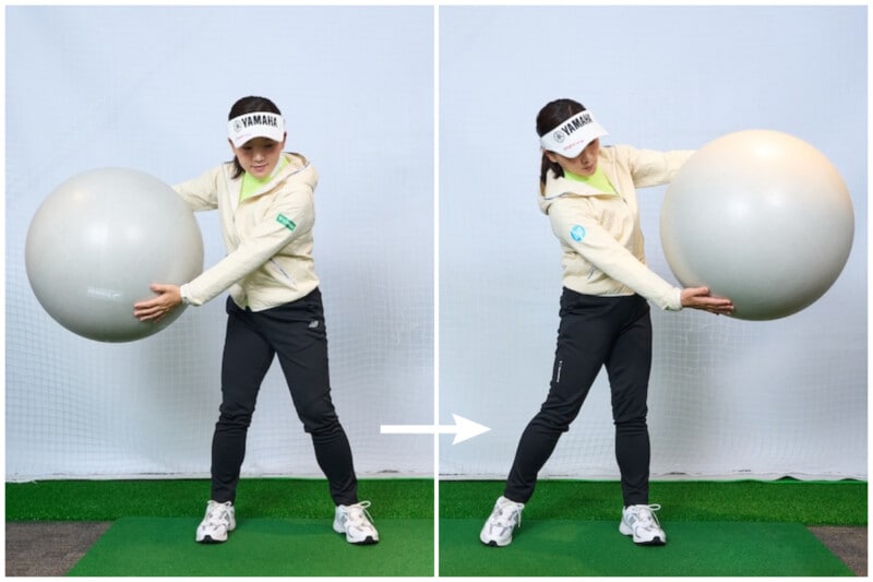 ボールの前後50センチはどう動かすのが正解?有村智恵プロが解説