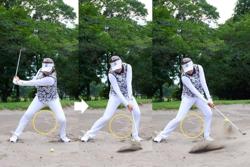 女子プロが教えるバンカー脱出法!構え方とグリップが重要