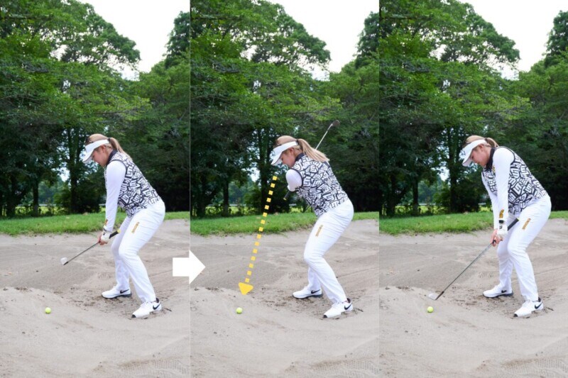女子プロが教えるバンカー脱出法!構え方とグリップが重要