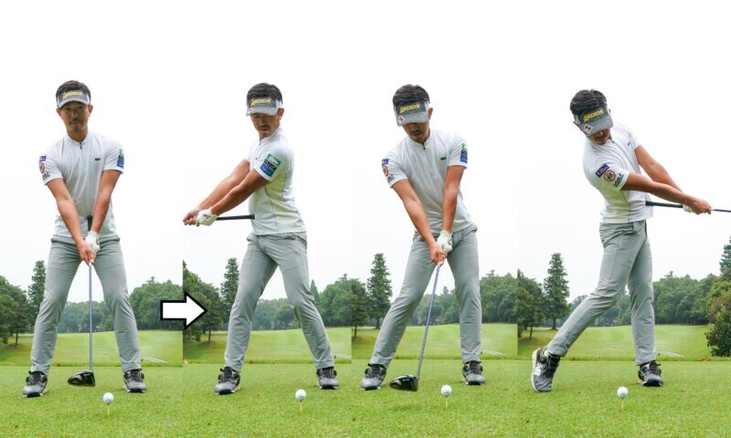 フェースの開閉は使うのはNG！グリップをお腹につけた素振りで感覚を養う