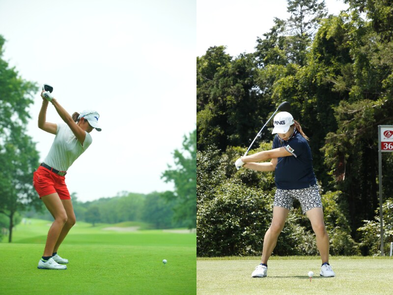 渋野日向子、原英莉花のスイングを解説！「振り切りよく」「下半身でスイング」