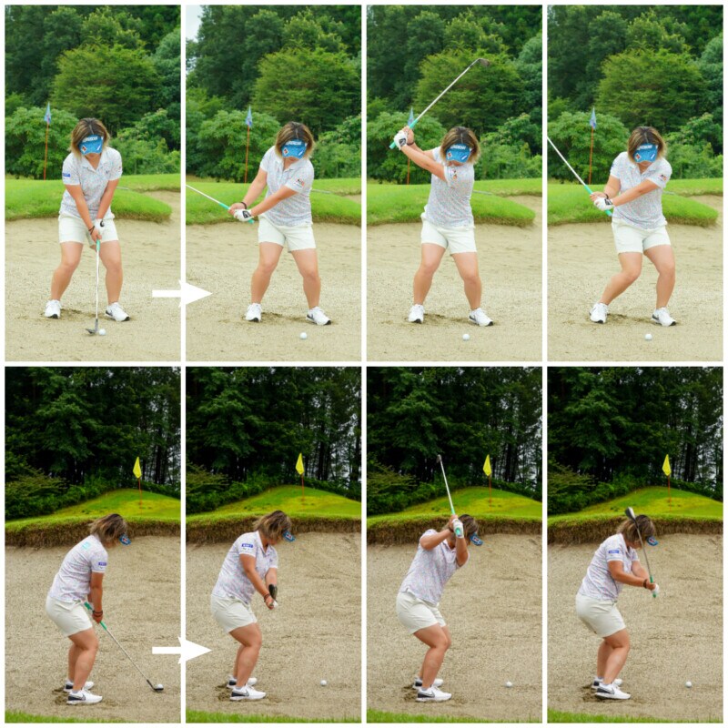 女子プロのバンカーショットを解説!一発で脱出する構え方やボール位置とは?