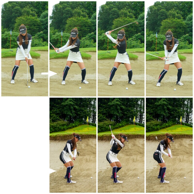 女子プロのバンカーショットを解説！一発で脱出する構え方やボール位置とは？