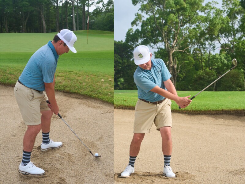 ピンから遠いバンカーはクローズスタンスが正解!ミート率アップのコツは?