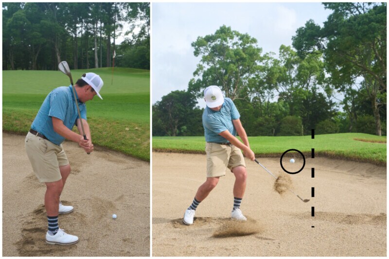 ピンから遠いバンカーはクローズスタンスが正解!ミート率アップのコツは?