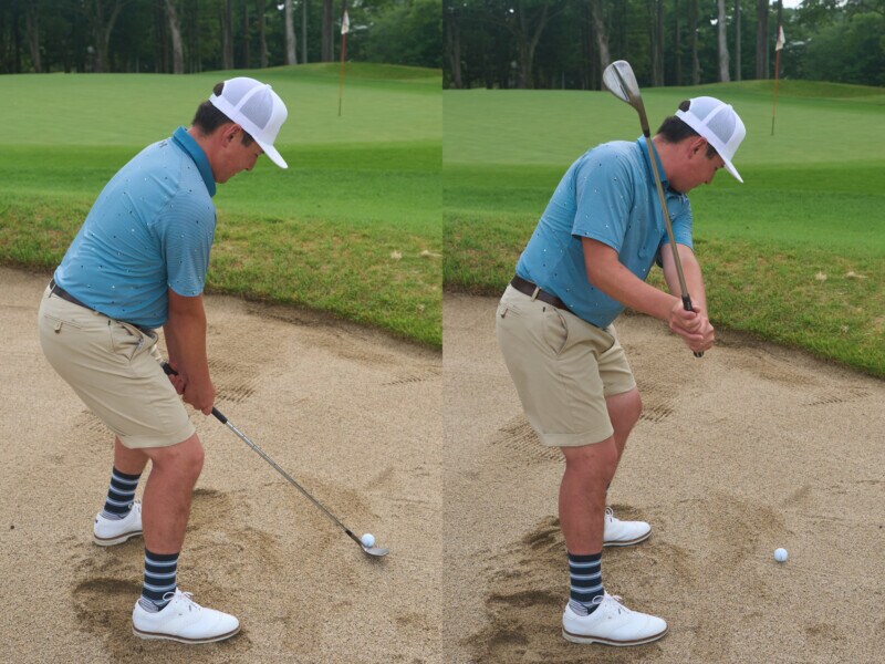 ピンから遠いバンカーはクローズスタンスが正解!ミート率アップのコツは?