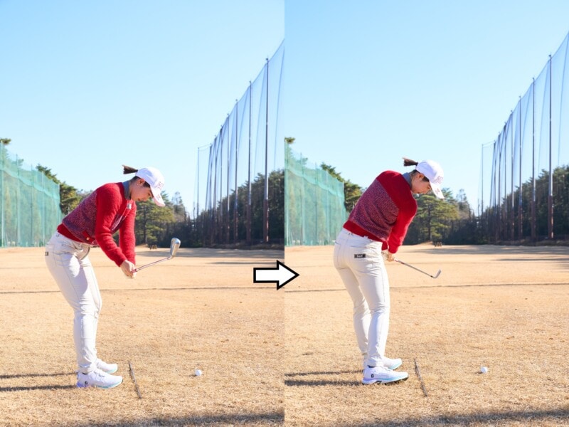 女子プロが教えるフェードボールの構え!正しいのはどっち?