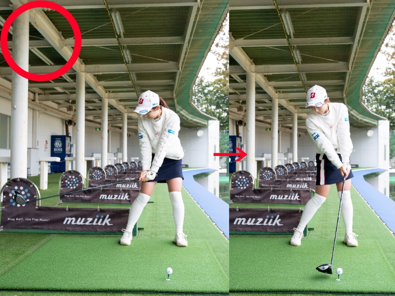 女子プロ、筋力が少なくても飛ばす方法を解説！体と手の位置に注目