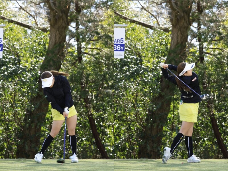 切り返しでの“骨盤の動き”が神技！女子プロの走らせて飛ばすスイングを解説