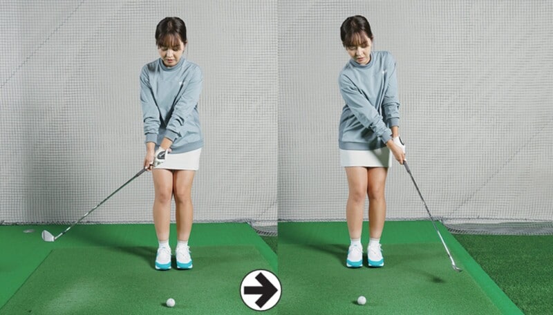 “ボール位置”を変えるだけで球筋を打ち分け！女子プロが解説