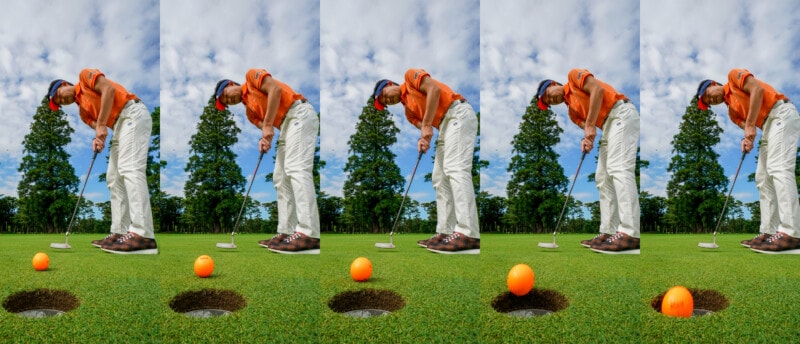 真っすぐ狙うと入らない！パッティングは「斜めに狙う」が正解