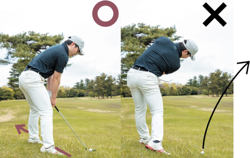 斜面からグリーンに乗せるコツを状況別で解説！あえて曲げるが正解