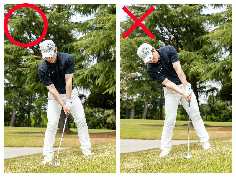 斜面からグリーンに乗せるコツを状況別で解説！あえて曲げるが正解