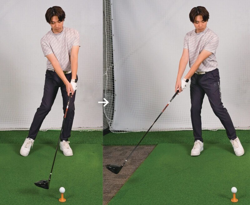 ヘッドの芯でボールをとらえるには？フェースの向きが一番重要